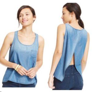 Jessica Simpson Chambray Envelope Back Top